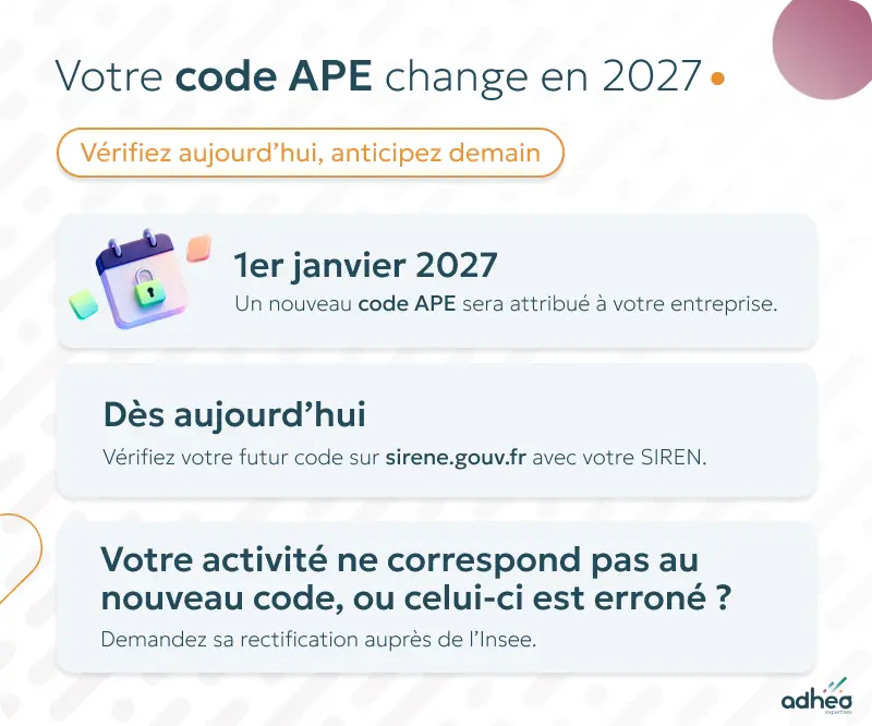Changement code APE 2027